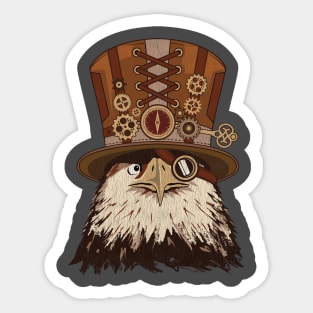 Steampunk Animal Eagle Vintage Art Gift Sticker